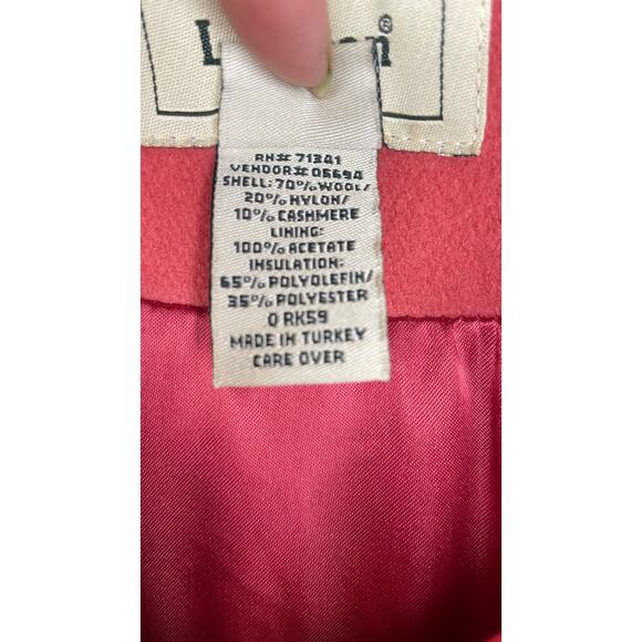 L.L. Bean Thinsulate Wool Cashmere Double Breasted Peacoat - Picture 6 of 6